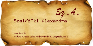 Szalóki Alexandra névjegykártya