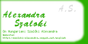 alexandra szaloki business card