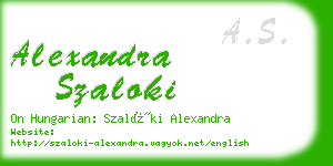 alexandra szaloki business card